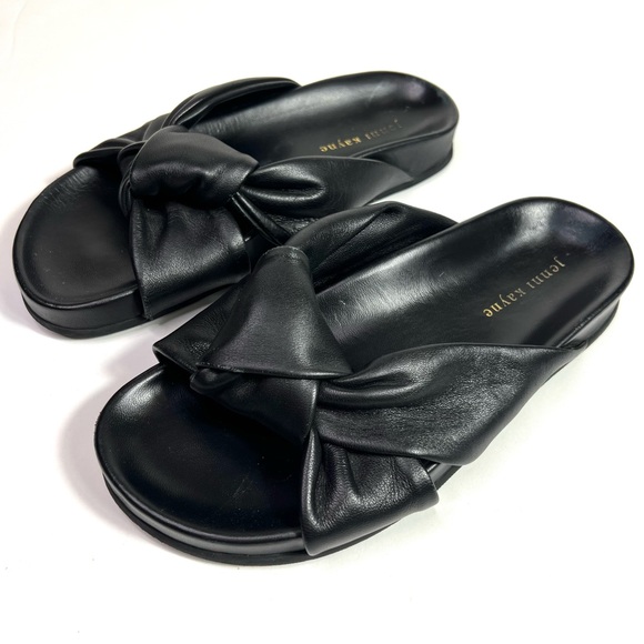 Jenni Kayne Leather Knot Sandals Black Size 38 - Picture 5 of 16